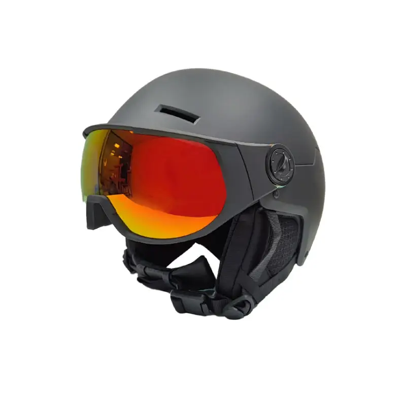 CE belgesi EN 1077 güvenlik kış kayak kar kask ile gözlük spor snowboard kayak kaskı yetişkin için