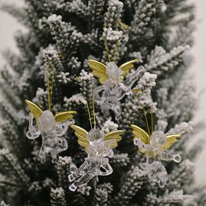 Haobei Plastic Angel Ornaments Transparent Creative New-Style European American Style 7X5cm Christmas Tree Hanging - Product Image 2