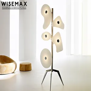 WISEMAX mobilya neoteric ev dekor aydınlatma metal çerçeve renkli ayakta ağaç şekli köşe led zemin lambası oturma odası için