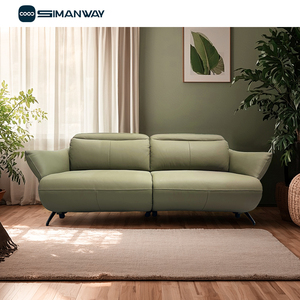 Bán buôn hiện đại chính hãng Da điện 2 chỗ ngồi cắt đồ nội thất ngồi có thể ngả <span class=keywords><strong>sofa</strong></span> Set với tựa đầu có thể điều chỉnh - Product Image 2