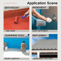 Revêtement imperméable à base d'eau en polyuréthane, résistant aux moisissures, certifié CE, échantillon gratuit, couleur OEM