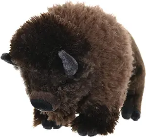 Custom Brand Wild Bison Plush Stuffed Animal Lifelike Soft Kids Gift Bison Plush Toy