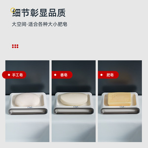 Ouyouke Soap Dish Rectangular Plastic Detachable Bathroom Soap Holder - Product Image 3