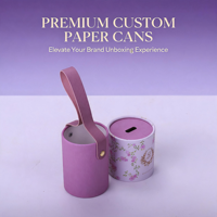 Boîte cadeau cylindrique en papier imprimé sur mesure avec poignée, emballage rond en carton pour dragées de mariage, bonbons, chocolats, bijoux