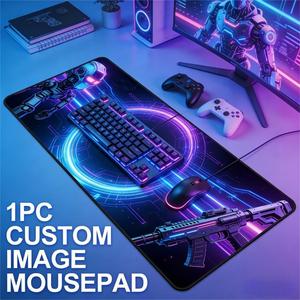 Tapis de souris pour jeux, tapis de souris pour clavier d'ordinateur, surface douce et lisse, base en caoutchouc antidérapante, 800 <span class=keywords><strong>x</strong></span> 300 <span class=keywords><strong>x</strong></span> 3 mm, tapis de souris XXL - Product Image 1