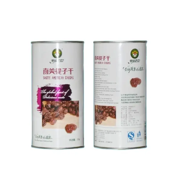 Custom Recyclable Food Grade Round Paper Packaging Tube Box For Fruit And Nut