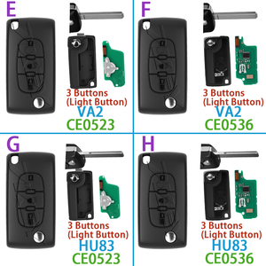 <span class=keywords><strong>Clé</strong></span> de voiture à distance <span class=keywords><strong>pour</strong></span> <span class=keywords><strong>Peugeot</strong></span> <span class=keywords><strong>207</strong></span> 307 308 408 <span class=keywords><strong>pour</strong></span> Citroën C1 C2 C3 C4 C5 Picasso CE0523 ID46 PCF7941 CE0536 PCF7961 433ASK/FSK - Product Image 5