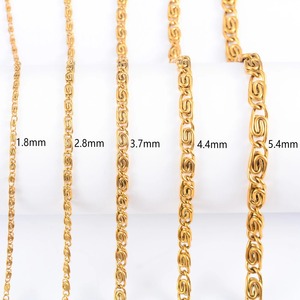 Collier en acier inoxydable plaqué or avec chaîne torsadée pour femmes et hommes, accessoires de fabrication de bijoux, collier ras du cou, cadeau DIY - Product Image 2
