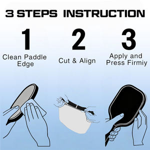 Cinta Protectora para Borde de Raqueta de Pickleball, Cinta de Protección para Cabeza de Raqueta Precortada, Correa Protectora de Repuesto - Product Image 6