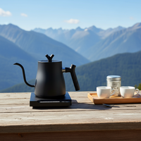 Bouilloire électrique intelligente thermostatée en acier inoxydable, cafetière, contrôle de la température pour le café et le thé