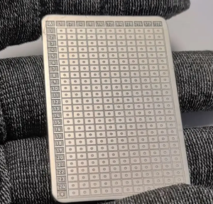 Disesuaikan titanium alloy mnemonic kata papan bisnis kartu ukuran 86*54*2mm, - Product Image 1