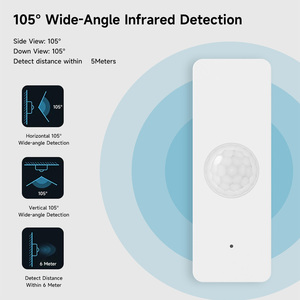 SIXWGH <b>Smart</b> Security PIR Motion Sensor & <b>WiFi</b> Dual Mode Bar Design Home Automation Detector Tuya Battery Powered <b>Smart</b> M - Product Image 6