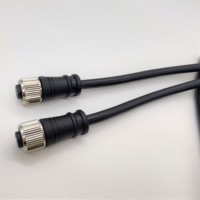Connecteur M12 étanche IP67, câble mâle-femelle à 6 broches avec code A, fil 22AWG, 0,5m, 1m, 3m, 5m, pour machine d'automatisation