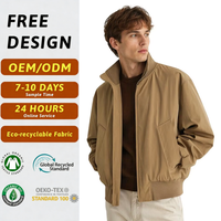 Blouson Bomber Décontracté Urbain Surdimensionné Léger Imperméable Coupe-Vent Écologique Conception Personnalisée Fournisseur tiers