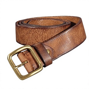 Heavy Duty Genuine Leather Square Steel Buckle Eco Friendly Waterproof Formal Handmade Men's Belt Accessories Gift Ideas - Product Image 6