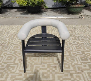 Chaise de salle à manger d'extérieur en <span class=keywords><strong>aluminium</strong></span>, style européen simple, pour hôtel, maison, restaurant, villa, patio - Product Image 3