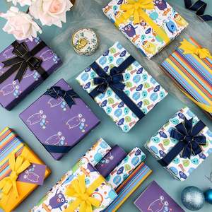 Wholesale 80g Birthday Art <b>Paper</b> Tissue 43*300cm Gift Luxury Custom Packaging Wrapping <b>Paper</b> Roll - Product Image 1