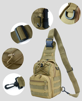 Mochila Táctica MOLLE para Exteriores, Bolsa de Hombro para Ciclismo, Senderismo o Uso Diario