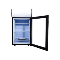 Réfrigérateur commercial à pizza à porte en verre Offre Spéciale Meisda SC68B 68L Mini réfrigérateur avec dessus de table et présentoir de boissons