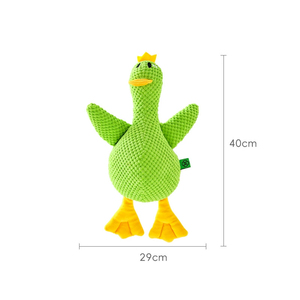 Nuevo Juguete <span class=keywords><strong>de</strong></span> Peluche <span class=keywords><strong>de</strong></span> Pato para Perros <span class=keywords><strong>de</strong></span> Lujo, Verde, Irrompible, Resistente a Mordeduras Agresivas, con Sonido, para Limpiar los Dientes - Product Image 5
