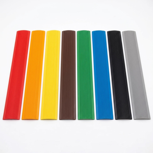 Anti‑Slip Aluminum L‑Type <b>Stair</b> Nosing PVC Rubber Tread Strip Step Edge <b>Protector</b> For Indoor Outdoor Staircase Safety - Product Image 2