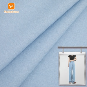 Thiết Kế Hiện Đại Lyocell 40% Viscose 57% Polyester 3% Spandex Căng Rayon Mỏng Không Giặt Băng Lụa Denim Vải Cho Quần Và Váy - Product Image 1