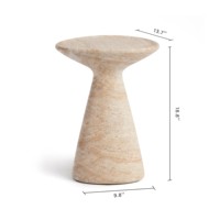 Tabouret de table d'appoint en marbre-Durable et élégant avec finition résistante aux intempéries, résistant aux intempéries et multifonctionnel