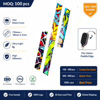 Protector de Borde Graffiti para Raqueta de Pickleball - Cinta Protectora Ultra Ligera de 8g Antiabrasión de Alta Adhesión Fácil de Instalar