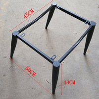 Base de chaise moderne de luxe en métal doré à 4 pieds coniques, support en X croisé pour chaise de salle à manger et tabouret
