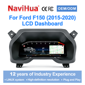 Velocímetro LCD Navihua, Panel de Instrumentos Digital con Sistema Linux, Carplay y Cabina Virtual para Ford F150 2015-2020 - Product Image 1