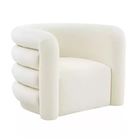 Fauteuil de canapé simple moderne Chaise longue Mobilier personnalisé Tissu Design avec accoudoirs en bois pour la maison Hôtel