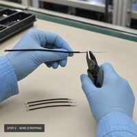 Câble coaxial RF personnalisé U.FL vers U.FL, assemblage de câble de raccordement à 90 degrés avec connecteur plaqué or, fil interne OEM ODM pour module IoT GPS