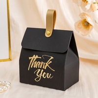 Boîte cadeau en papier avec poignée en cuir PU, boîte à dragées pour mariage, souvenir pour les invités de la fête, emballage