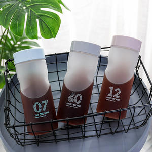 Botella de agua deportiva originalmente esmerilada de 500 ml, libre de BPA, portátil, redonda, de plástico, para uso en exteriores, ideal para regalo. - Product Image 2