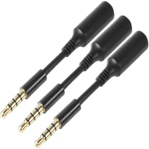 Gold Plated 3.5mm TRS Male to Female TRRS 3.5mm 3 pole Male to 3.5mm 4 pole Female Audio Stereo Adapter Connectors for Phone