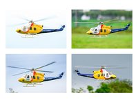 Helicóptero de Rescate Bell-412 RC con Posicionamiento GPS M10, Sistema de Control de Vuelo ACE Mejorado, Aeronave RC Escala Realista