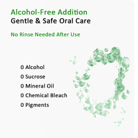 Rince-bouche privé de marque OEM de vente en gros 500ml rince-bouche à la menthe fraîche ajouter xylitol et probiotique rince-bouche antibactérien sans alcool