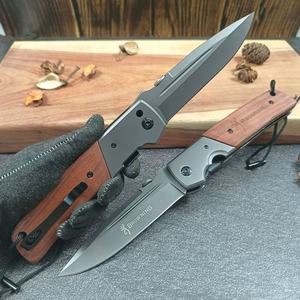 Couteau de poche pliable BLN personnalisable de qualité OEM pour le camping, lame en acier inoxydable 3CR13 ultra-affûtée, manche ABS couleur bois 28 cm - Product Image 4