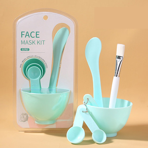 2025 Wholesale 6-in-1 Makeup <b>Tool</b> Set Beauty Facial Face Skin Care Silica Gel Bowl Brush Spoon Stick Essential for Skincare Care - Product Image 3
