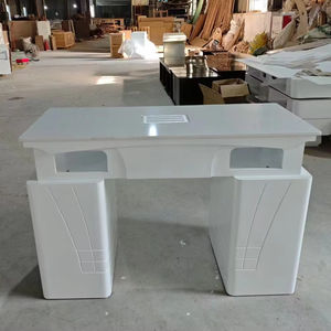 Mesa de manicura de almacenamiento <span class=keywords><strong>multicapa</strong></span> moderna personalizable, muebles de salón de uñas de lujo con <span class=keywords><strong>colector</strong></span> de polvo en salón de belleza, Spa de uñas - Product Image 5