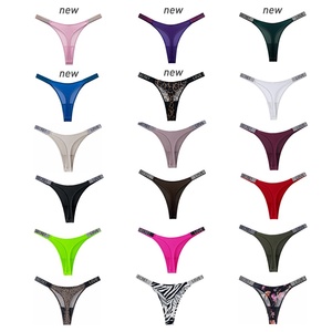 Tanga Sexy Europea Americana con Pedrería 1047T, Ropa Interior Femenina para Ejercicio Físico, Tanga de Tiro Bajo Antibacteriana con Abertura Alta - Product Image 5