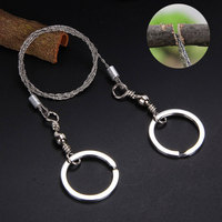 Scie à fil de poche compacte en acier inoxydable étanche - Outil d'urgence ultime pour l'extérieur, coupe dentelée, coupe les câbles, coupe le bois, portable