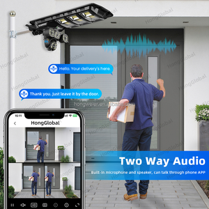 Hongglobal 8MP HD không dây 4G năng lượng mặt trời bảng điều khiển Powered CCTV surveil máy ảnh V380 <span class=keywords><strong>Pro</strong></span> 4K ánh sáng đường phố 4G Sim Thẻ năng lượng mặt trời Camera An Ninh - Product Image 6