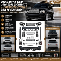 Convient pour Kit de Mise à Niveau Range Rover L322 Vogue Autobiography 2005 Calandre Jupe Latérale Aération Pare-chocs Phares Accessoires Kit Carrosserie
