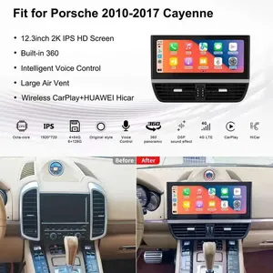 Kits de Actualización Interior para Automóvil Android de 123 Pulgadas para Porsche Cayenne 2010-2017, Panel de Consola Central, Pantalla LCD Multifuncional, Cronómetro, WiFi - Product Image 2