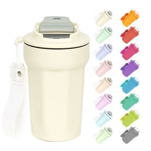 Mug de voyage isotherme en acier inoxydable personnalisable avec logo, écologique, avec couvercle - Product Image 2