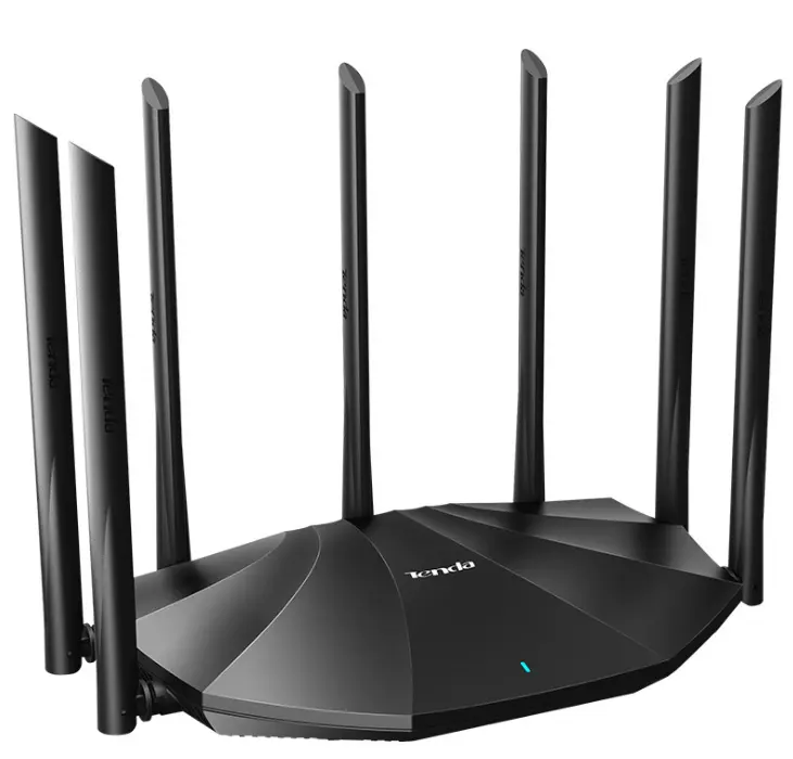 Tenda AC23 AC2100 Router Gigabit 2.4G 5.0GHz, Router Nirkabel Dual-Band 2033Mbps dengan 7 Antena Luas