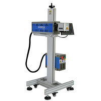 Ligne de production de bouteilles en plastique PET machine d'impression laser date logo code qr RF 40W co2 prix de la machine de marquage laser volant