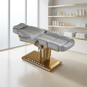 <span class=keywords><strong>Table</strong></span> <span class=keywords><strong>de</strong></span> <span class=keywords><strong>massage</strong></span> électrique moderne multifonction en cuir gris pour salon <span class=keywords><strong>de</strong></span> beauté, <span class=keywords><strong>hydraulique</strong></span>, pour tatouage, physiothérapie et soins du visage - Product Image 2
