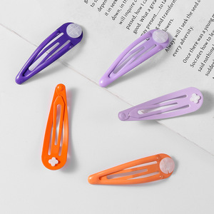 Pinza para el pelo en forma de lágrima de 5 cm, color caramelo, pinza BB de color sólido, alta calidad, uso diario para niños - Product Image 3